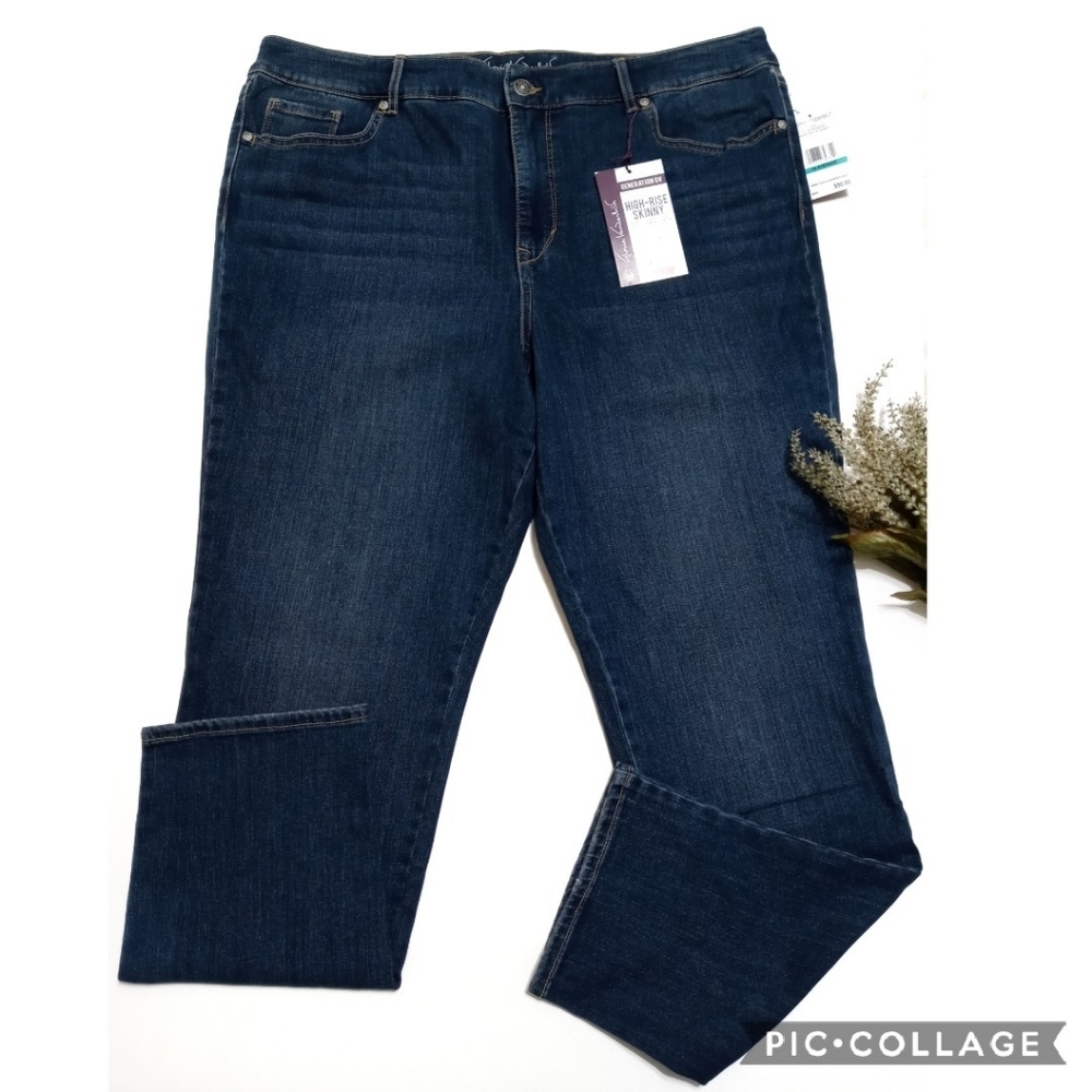 Gloria Vanderbilt High Rise Skinny Jeans Size 16